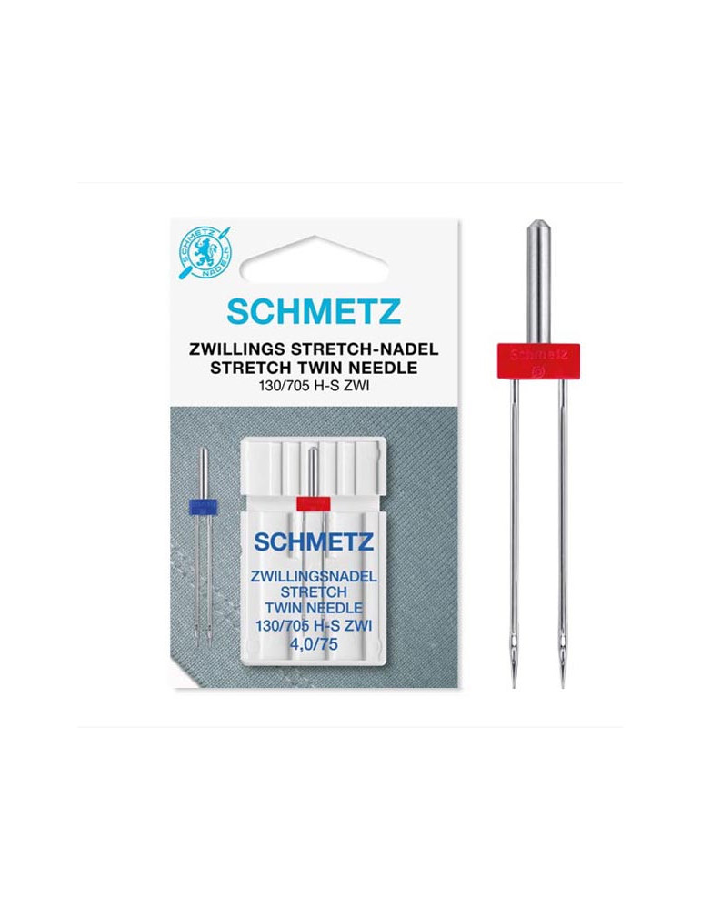 Aguja Stretch Twin Schmetz 4 mm