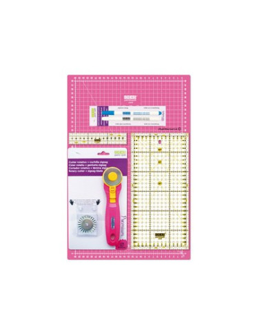 Kit de iniciación patchwork rosado