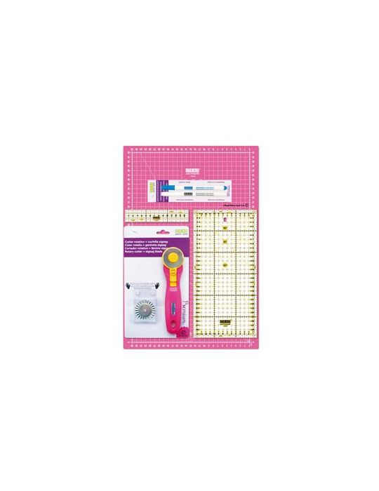 Kit de iniciación patchwork rosado