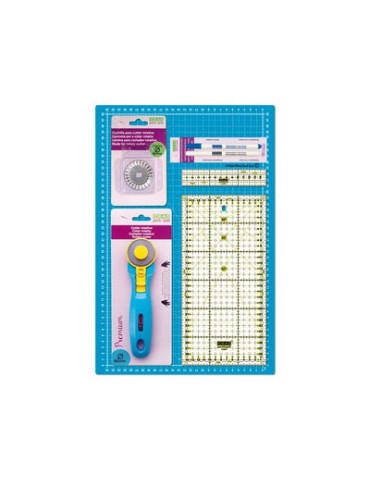 Kit de iniciación patchwork azul