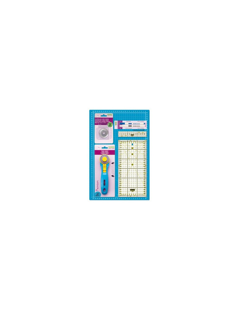 Kit de iniciación patchwork azul