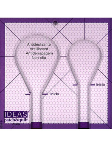Regla para pétalos acolchados 2 1/2 y 2