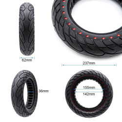 Rueda maciza ultraligera 10x2,5-6,1/B34 - puntos rojos [Nedong] 2