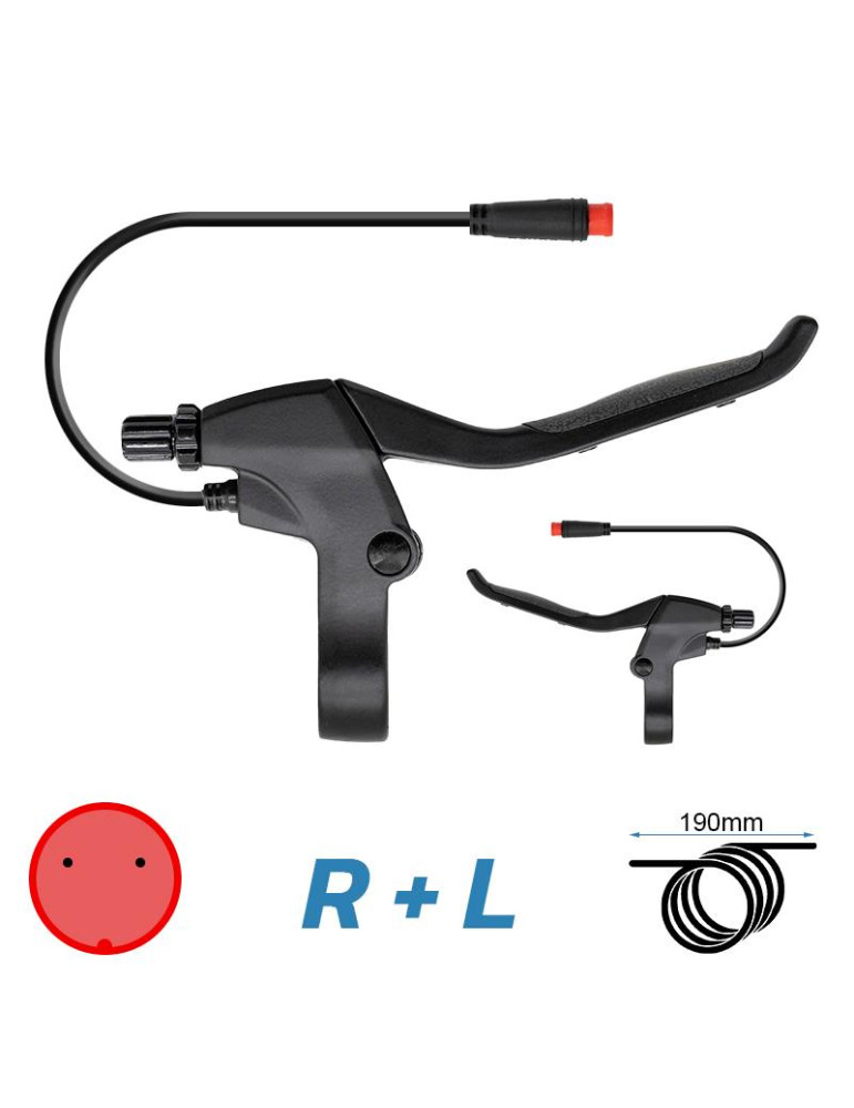 Maneta de freno con sensor y tensor R y L - Conector waterproof