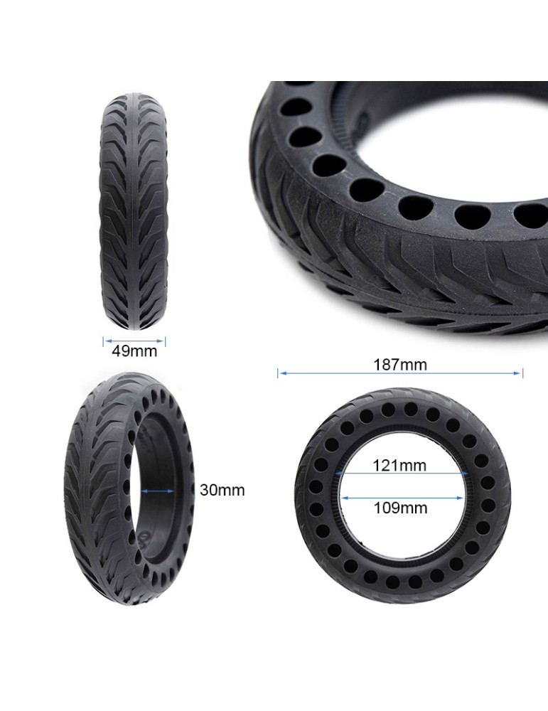 Rueda maciza perforada 8x2-5/B30 (No válido para Xiaomi)