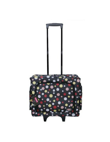 Maleta trolley grande con lunares