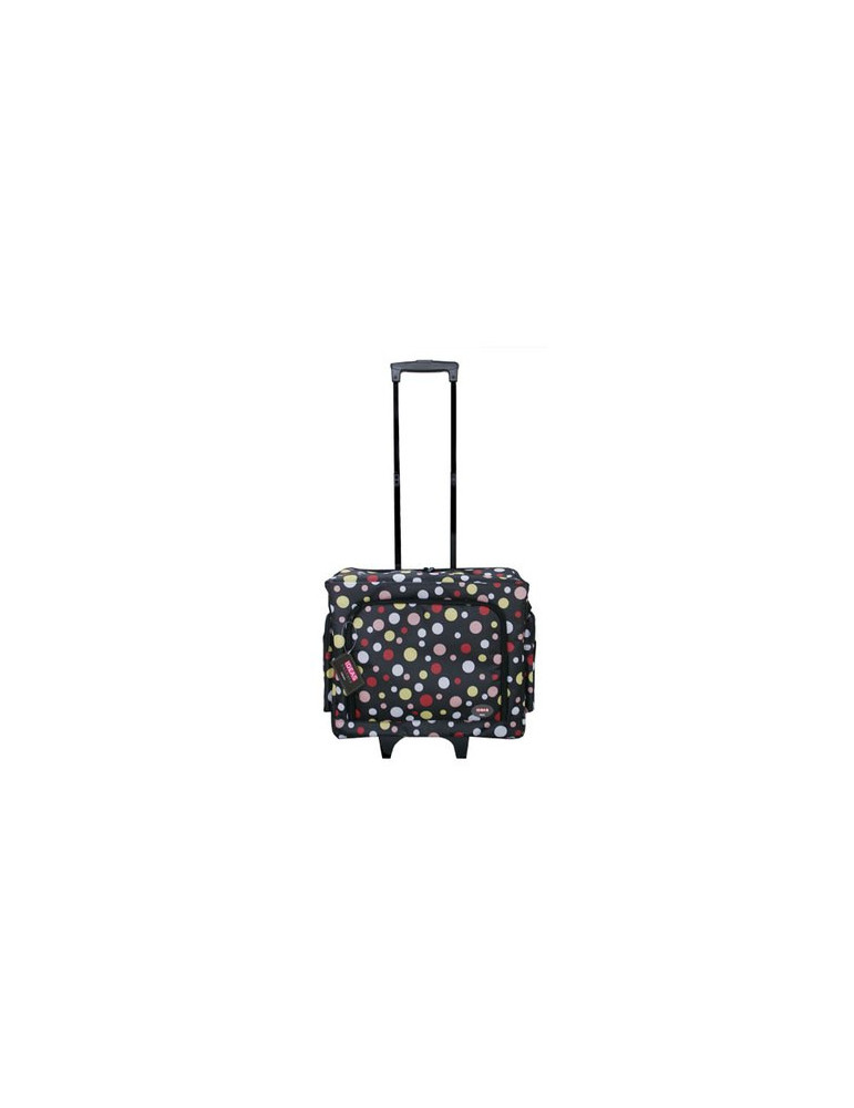 Maleta trolley grande con lunares