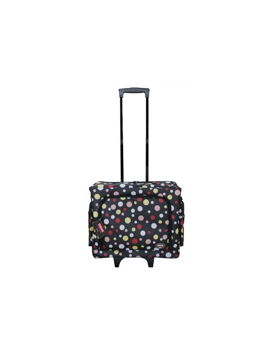 Maleta trolley grande con lunares