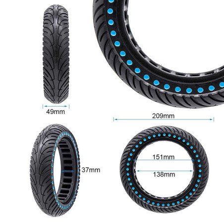 Rueda maciza ultraligera 8,5x2-6,1/B34 - puntos azules [Nedong]