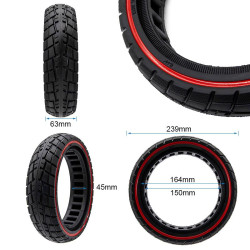 Rueda maciza ultraligera offroad linea roja 60/70-6,5/B44 [Ewheel] 2