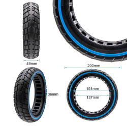 Rueda maciza ultraligera 8,5x2-6,1/B34 offroad linea azul [Ewheel] 2