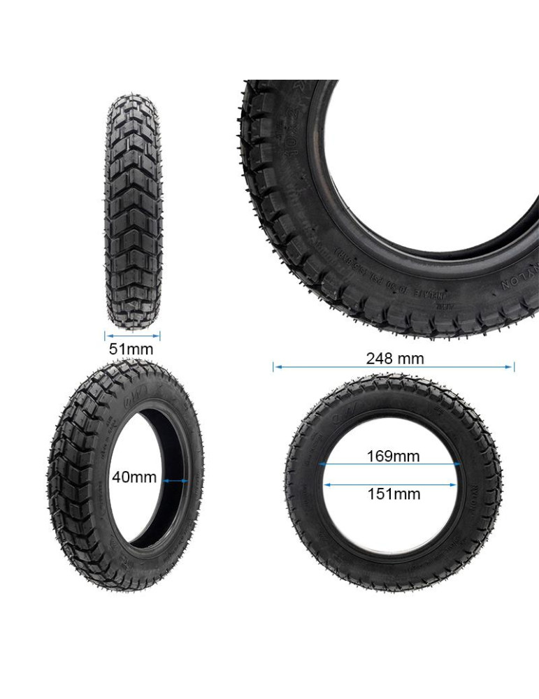 Neumático tubeless offroad 10x2-6 [Ewheel]