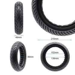 Rueda maciza ultraligera 8,5x2-6,1/B34 - línea negra [Nedong] 2