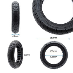 Rueda maciza ultraligera 9,2x2-6,1/B34 - línea negra [Ewheel] 2