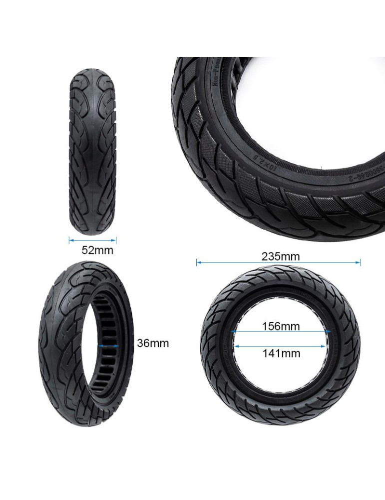 Rueda maciza ultraligera 10x2,125-6,1/B34 - línea negra [Ewheel]
