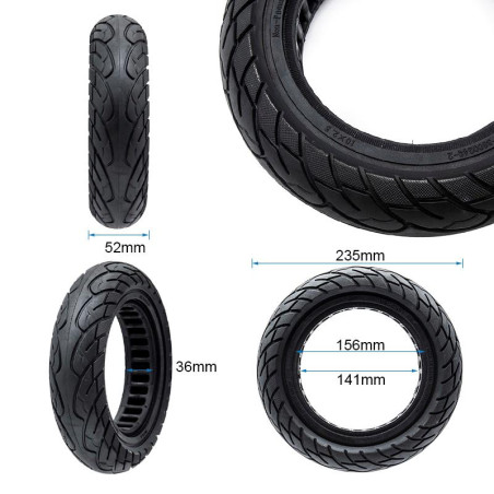 Rueda maciza ultraligera 10x2,125-6,1/B34 - línea negra [Ewheel]