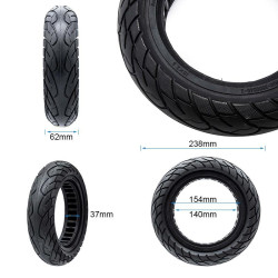 Rueda maciza ultraligera 10x2,5-6,1/B34 - línea negra [Ewheel] 2