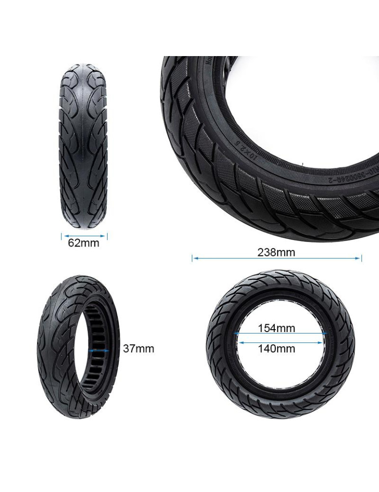 Rueda maciza ultraligera 10x2,5-6,1/B34 - línea negra [Ewheel]