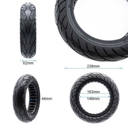 Rueda maciza ultraligera 10x2,5-6,5/B44 - línea negra [Ewheel] 2