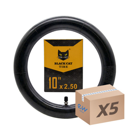 Cámara de aire 10x2,5 Black Cat - válvula recta -5uds