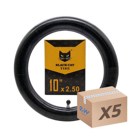 Cámara de aire 10x2,5 Black Cat - válvula curva 90x90 -5uds