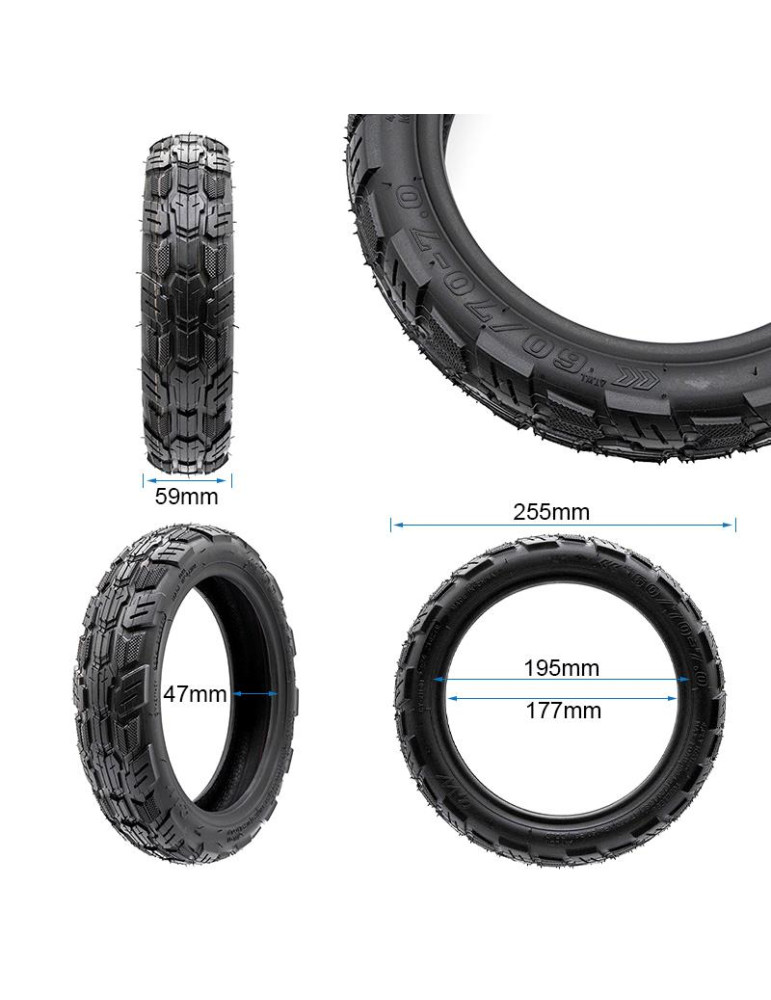 Neumático tubeless mixto 60/70-7 [Ewheel]