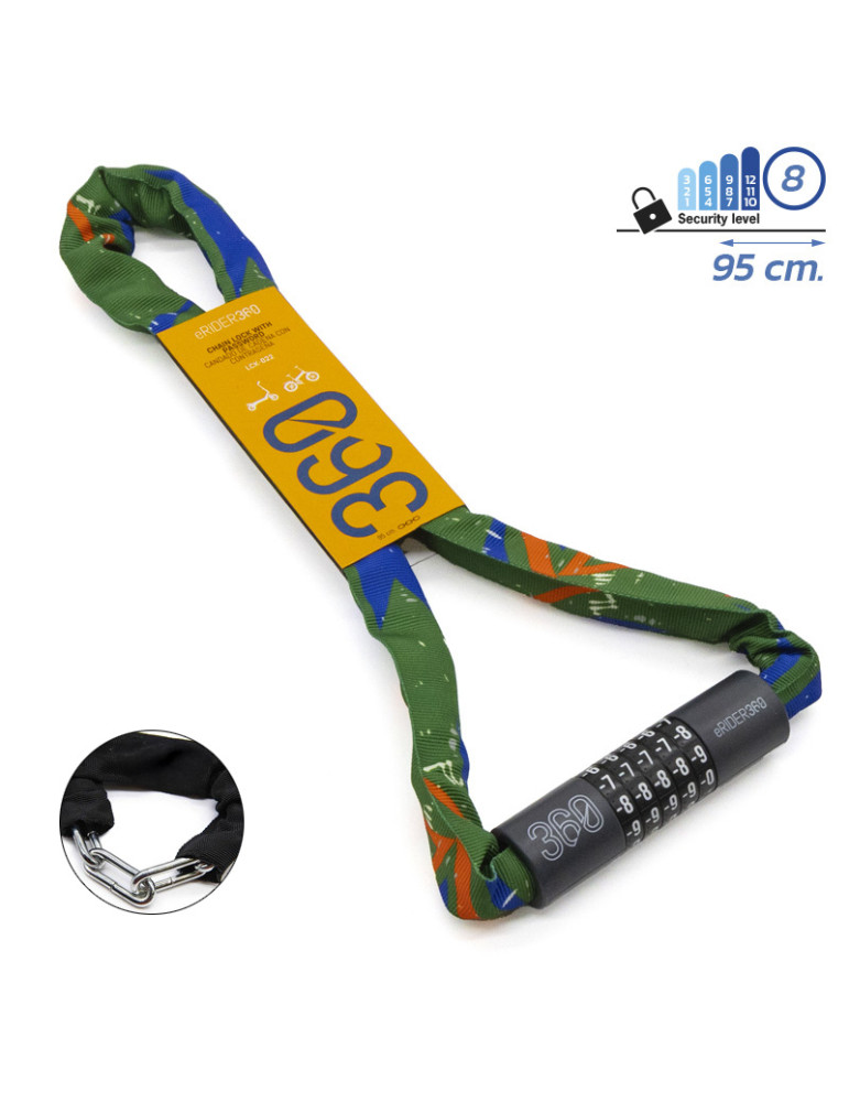 Candado de contraseña EWLK022 funda tela multicolor