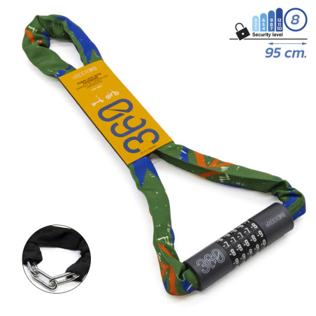Candado de contraseña EWLK022 funda tela multicolor