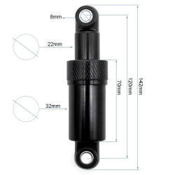 Amortiguador suspensión trasera SmartGyro K2 - 2uds 2