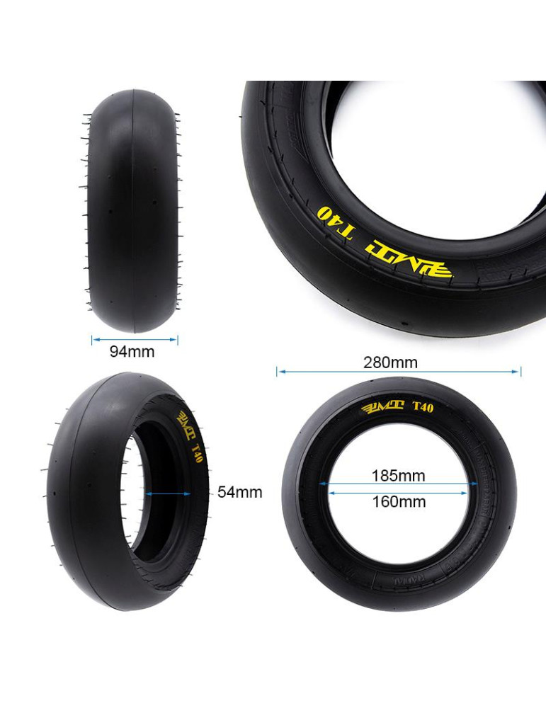 Neumático tubeless radial T40 Slick 90/65R6,5 [PMT]