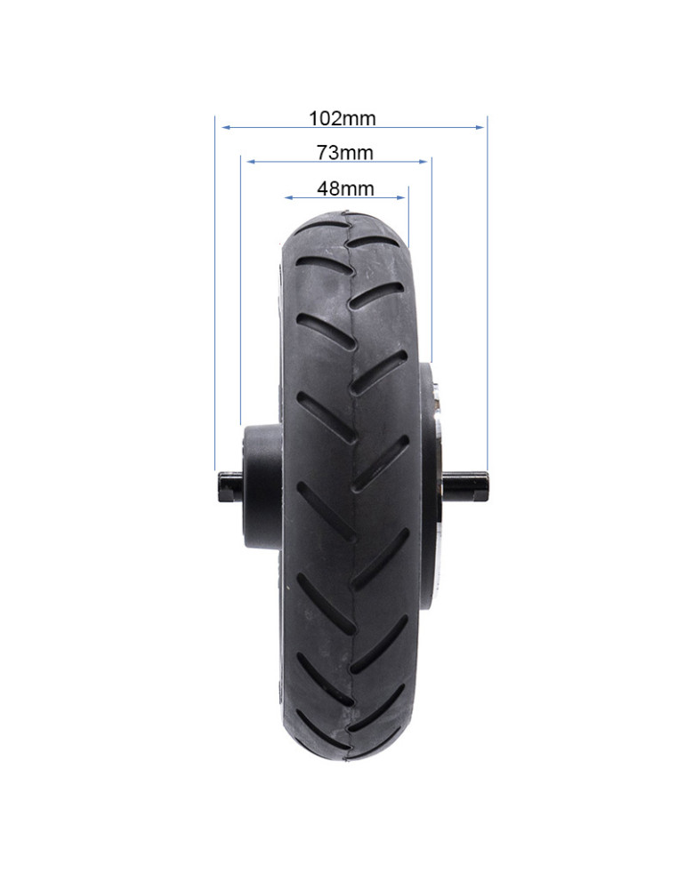 Llanta con rueda maciza de 6,1" y bisel 44mm para Ninebot E2/E2 Plus [Ninebot]