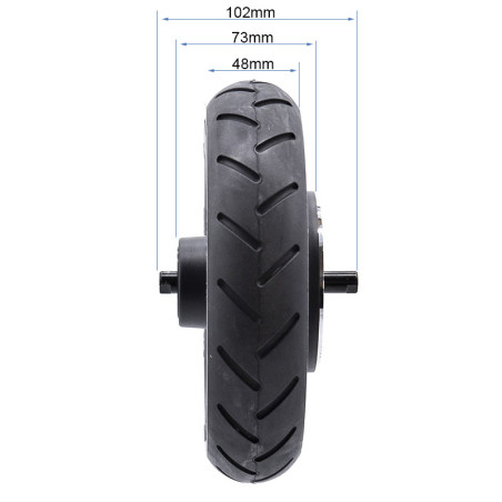 Llanta con rueda maciza de 6,1" y bisel 44mm para Ninebot E2/E2 Plus [Ninebot]