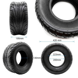 Neumático tubeless 18x9,5-8 / 225/55-8 [Feiben] 2