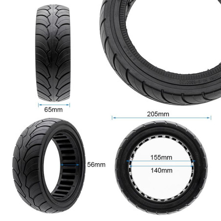 Rueda maciza ultraligera 8,5x2-6,1/B58 ewheel