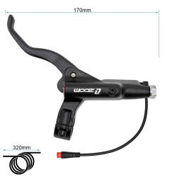 Maneta de freno L hidráulica negra ZOOM CR3 2