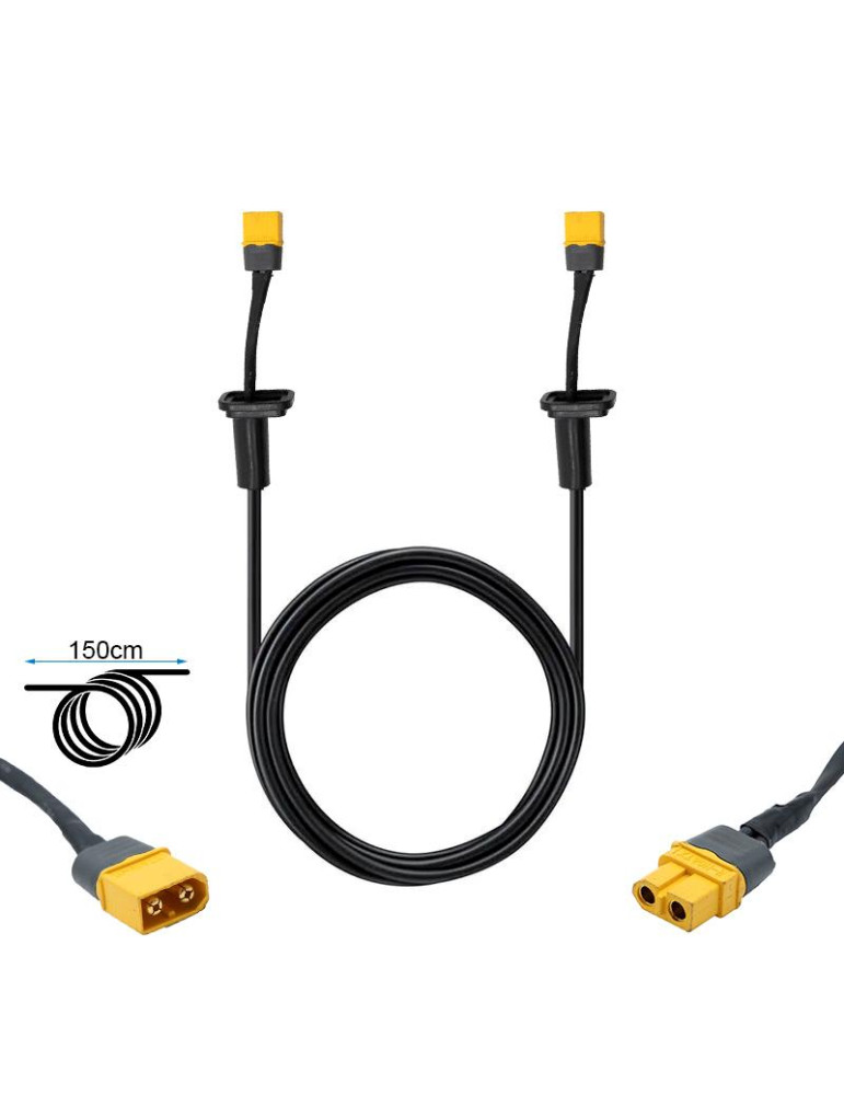 Cable alargador XT60 batería/controladora original Wispeed T855 - 1,55M