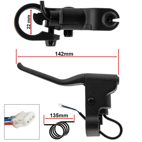Maneta de freno con hall sin tensor L para Xiaomi - Conector JST ZH - 10uds