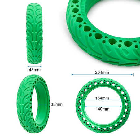 Rueda maciza 8,5x2-6,1/B34 V3 - verde
