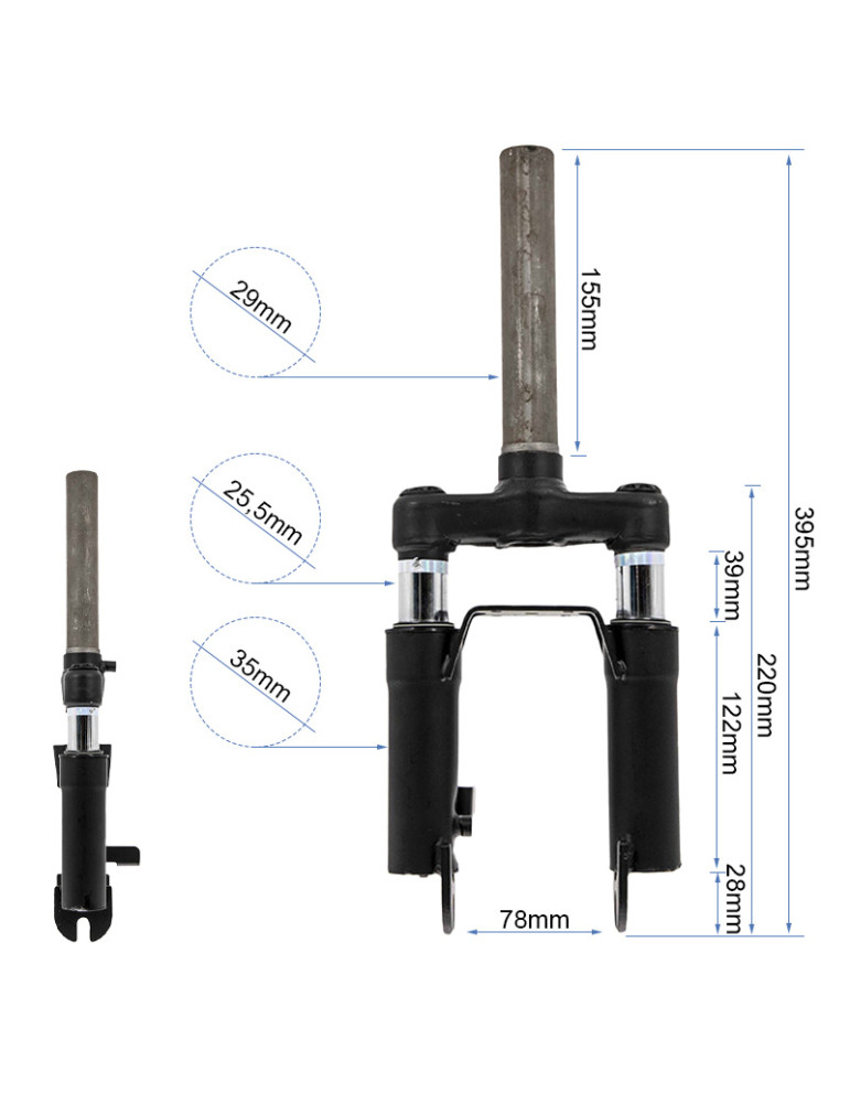 Suspension delantera para Smartgyro K2
