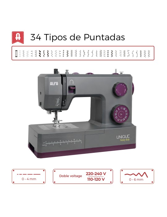 Máquina de Coser Alfa Unique Heavy Duty