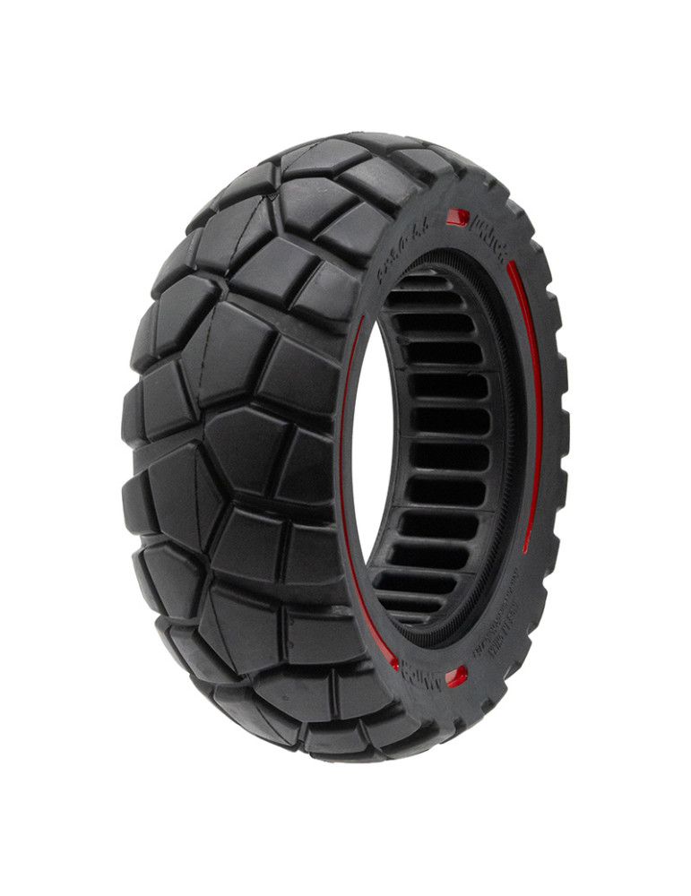 Rueda maciza 9x3-5,5 línea roja-negra [Amitor]