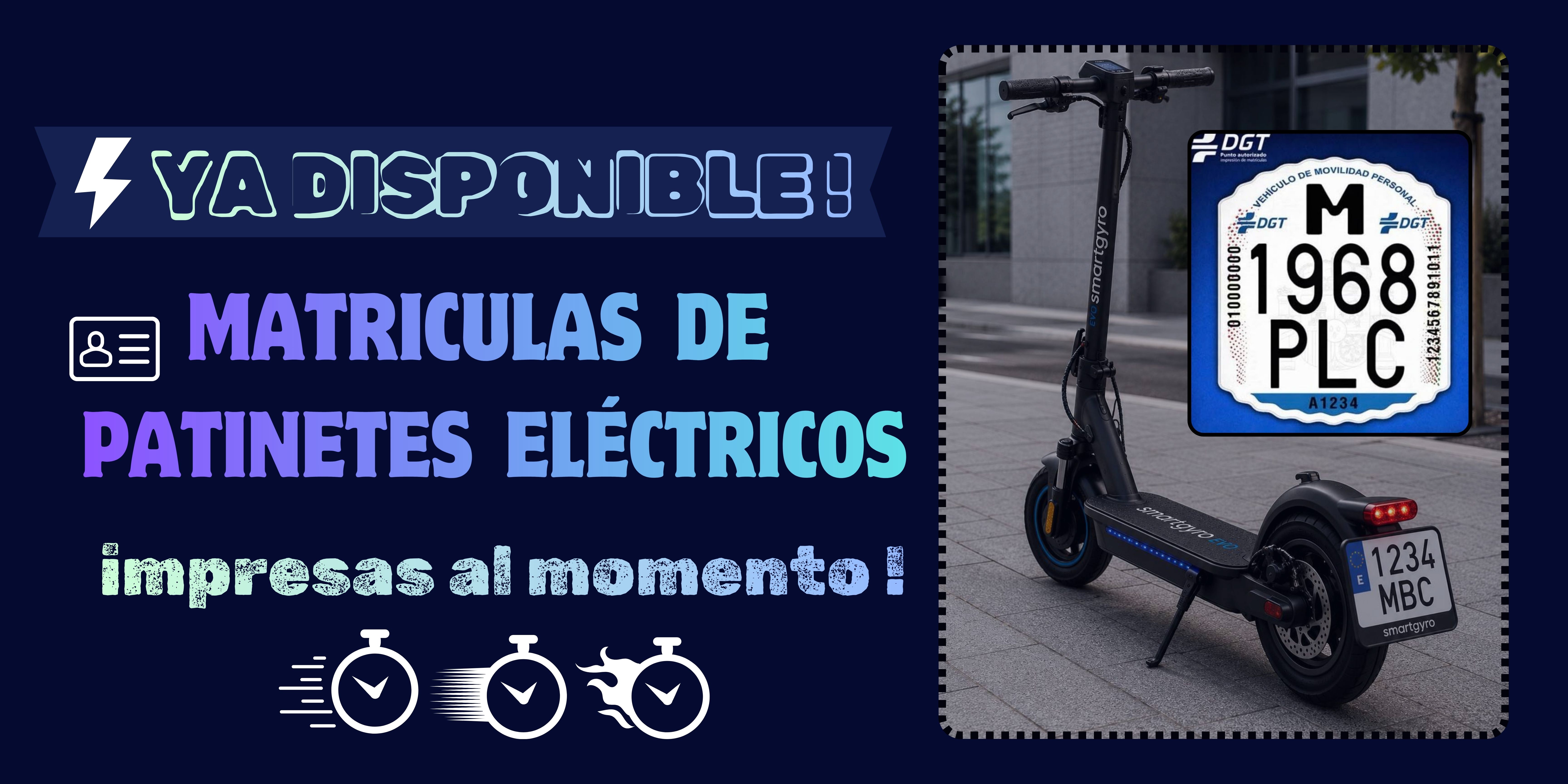 Matricula de patinetes eléctricos 